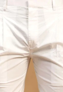 Solid Color Pure Cotton Pant in White