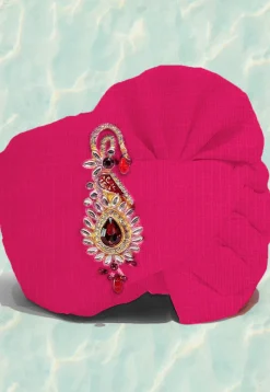 Solid Color Pure Kota Silk Kids Turban in Fuchsia