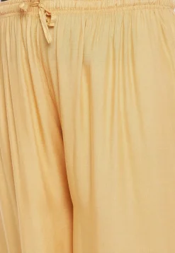 Solid Color Rayon Palazzo in Beige