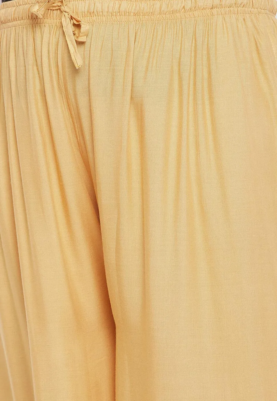 Solid Color Rayon Palazzo in Beige