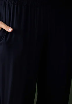 Solid Color Rayon Pant in Navy Blue