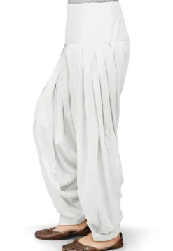 Solid Color Rayon Patiala in Off White