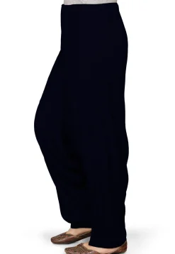 Solid Color Rayon Patiala in Dark Navy Blue
