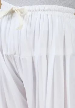 Solid Color Rayon Patiala in White