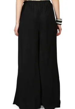 Solid Color Rayon Plazzo in Black