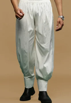Solid Color Rayon Salwar in Off White