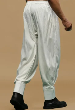 Solid Color Rayon Salwar in Off White