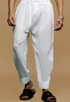 Solid Color Rayon Salwar in White