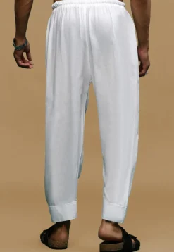 Solid Color Rayon Salwar in White