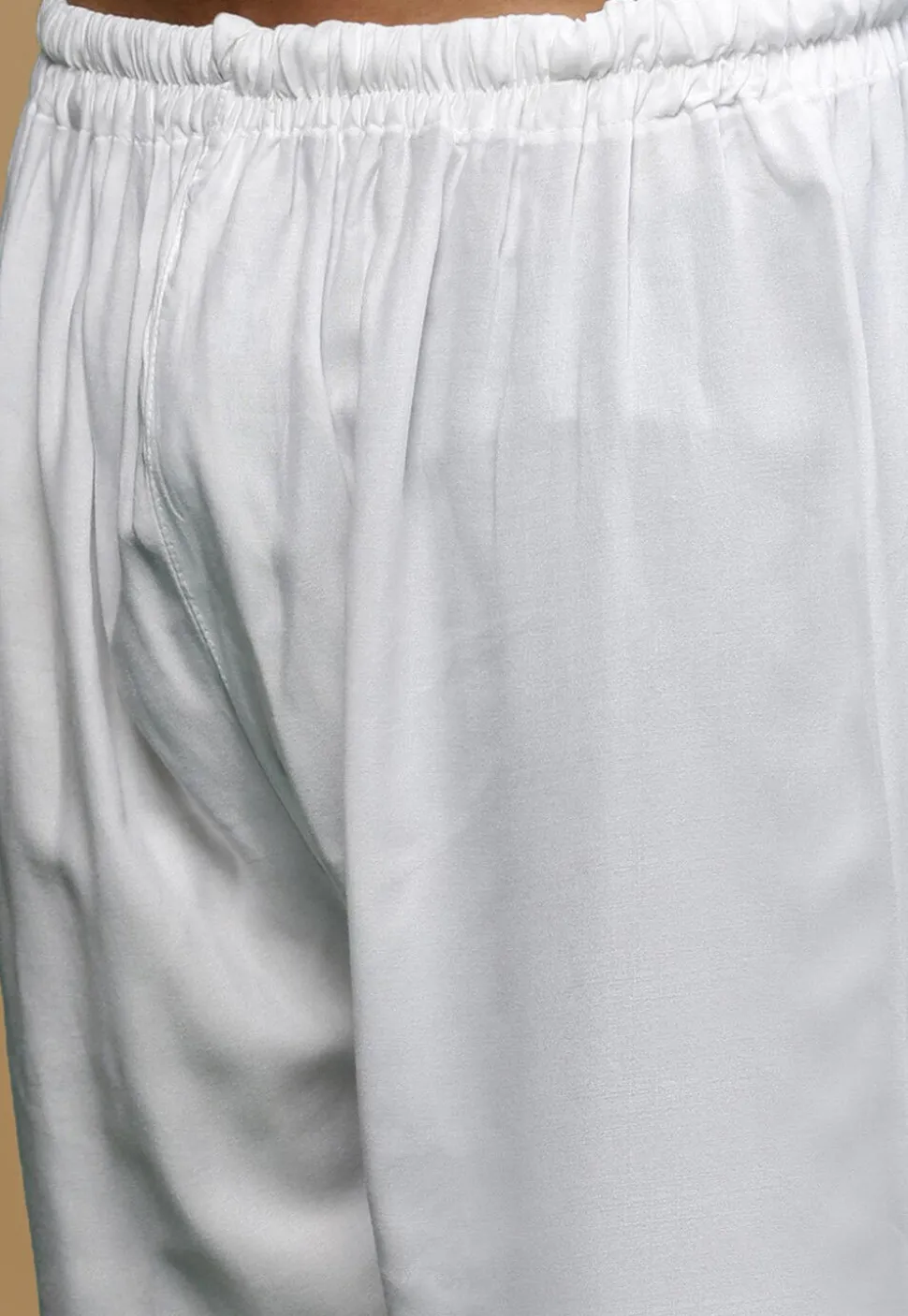 Solid Color Rayon Salwar in White