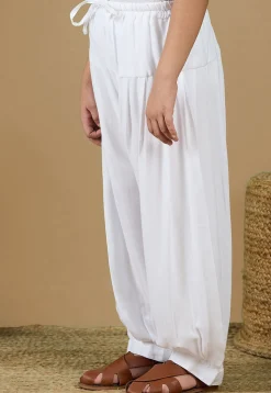 Solid Color Rayon Salwar in White