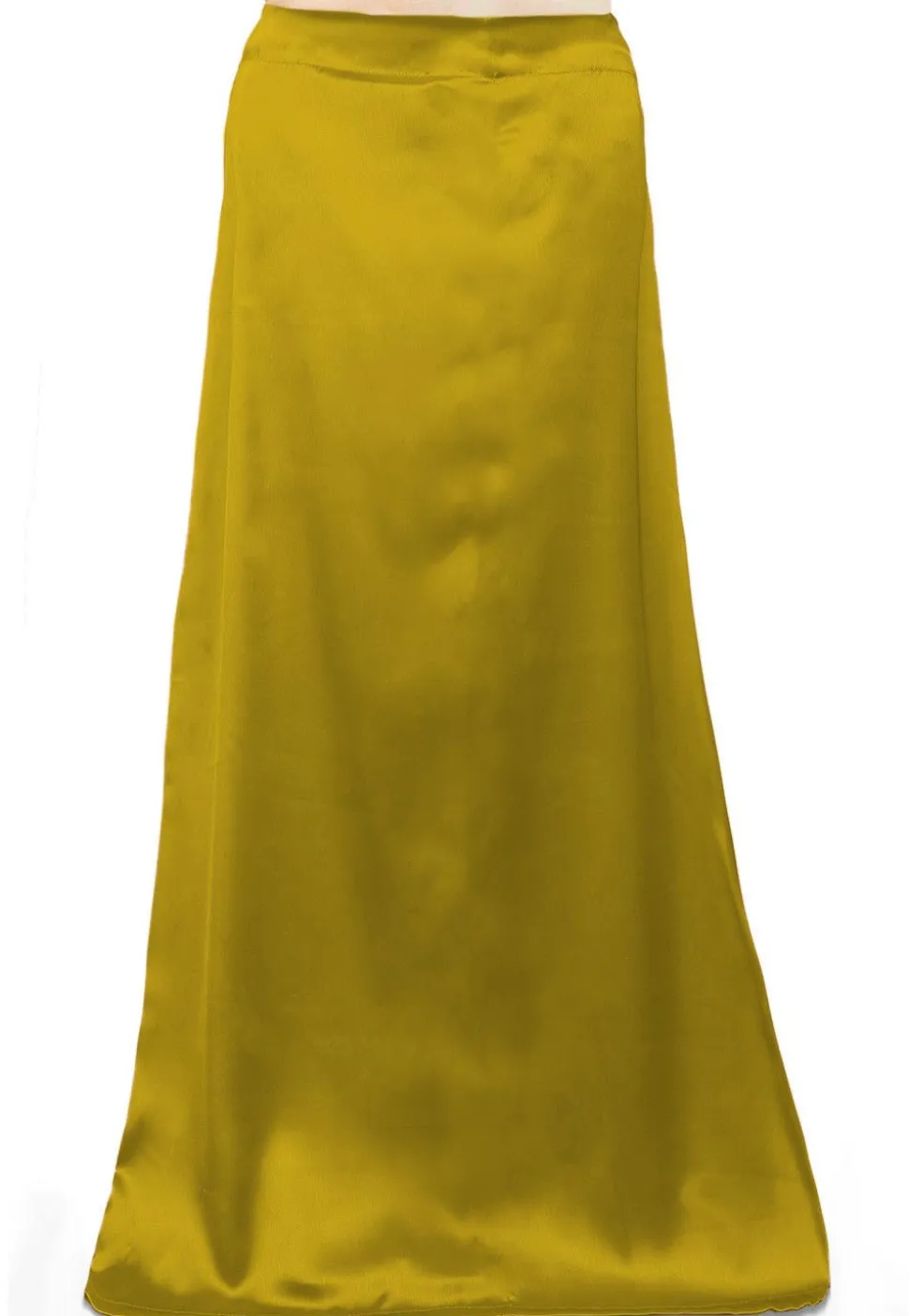 Solid Color Satin Petticoat in Olive Green
