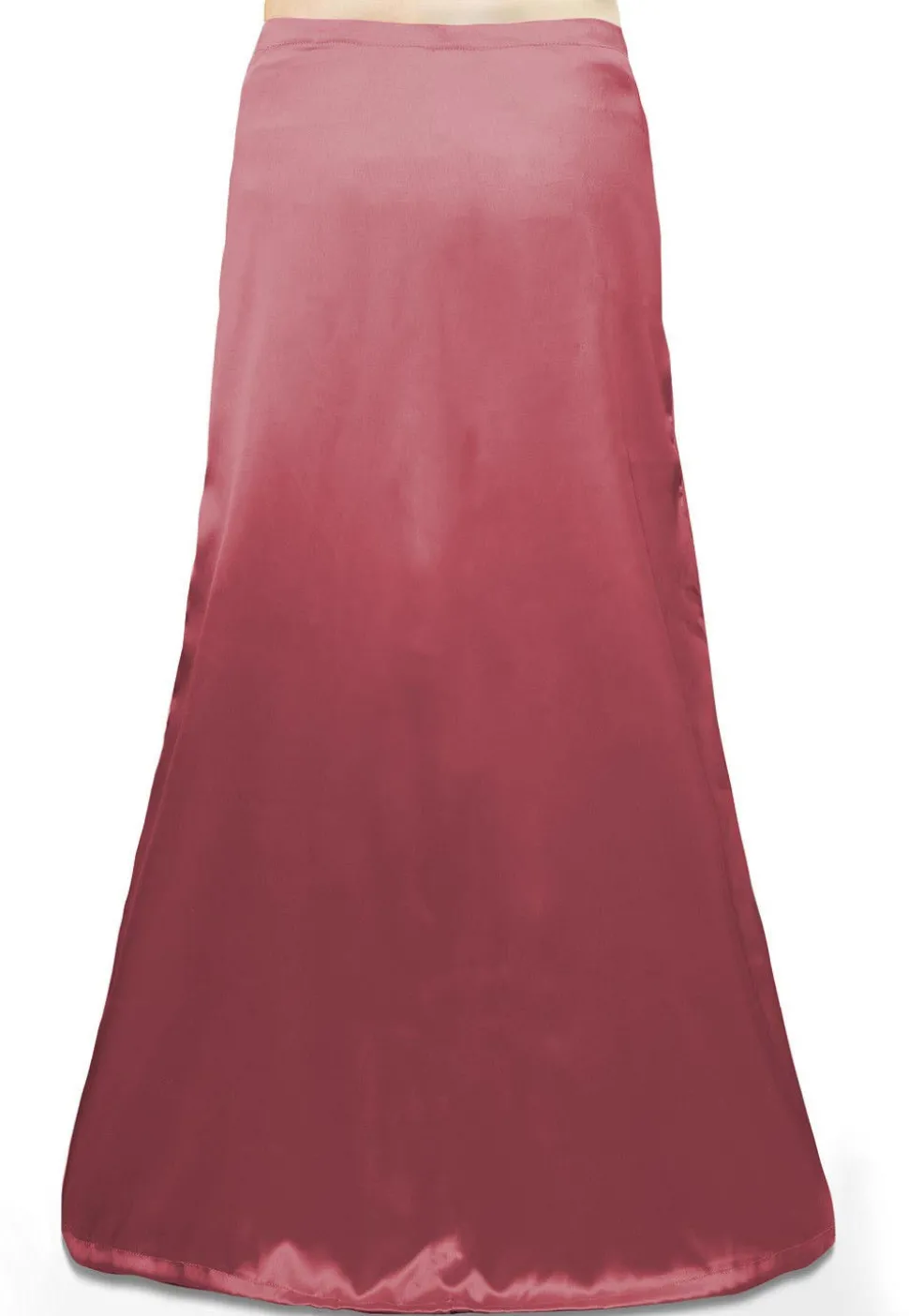 Solid Color Satin Petticoat in Old Rose