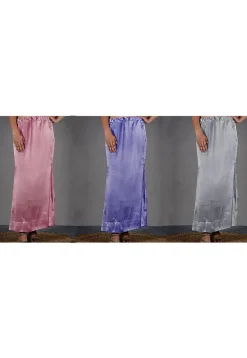 Solid Color Satin Petticoat Combo Set in Multicolor