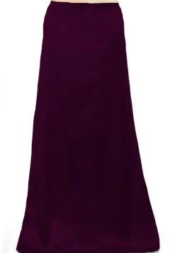 Solid Color Satin Petticoat in Wine