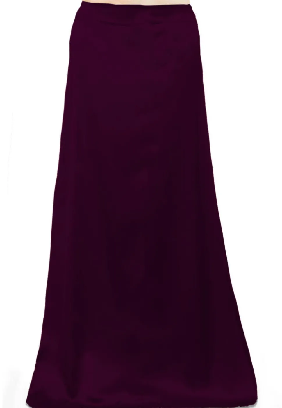 Solid Color Satin Petticoat in Wine