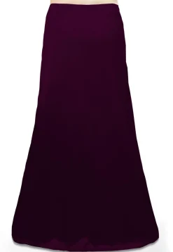 Solid Color Satin Petticoat in Wine