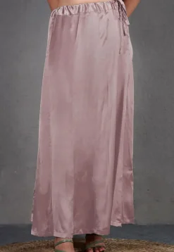 Solid Color Satin Petticoat in Old Rose