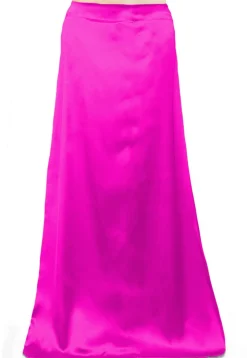 Solid Color Satin Petticoat in Pink