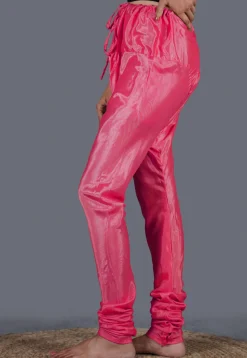 Solid Color Shantoon Churidar in Pink