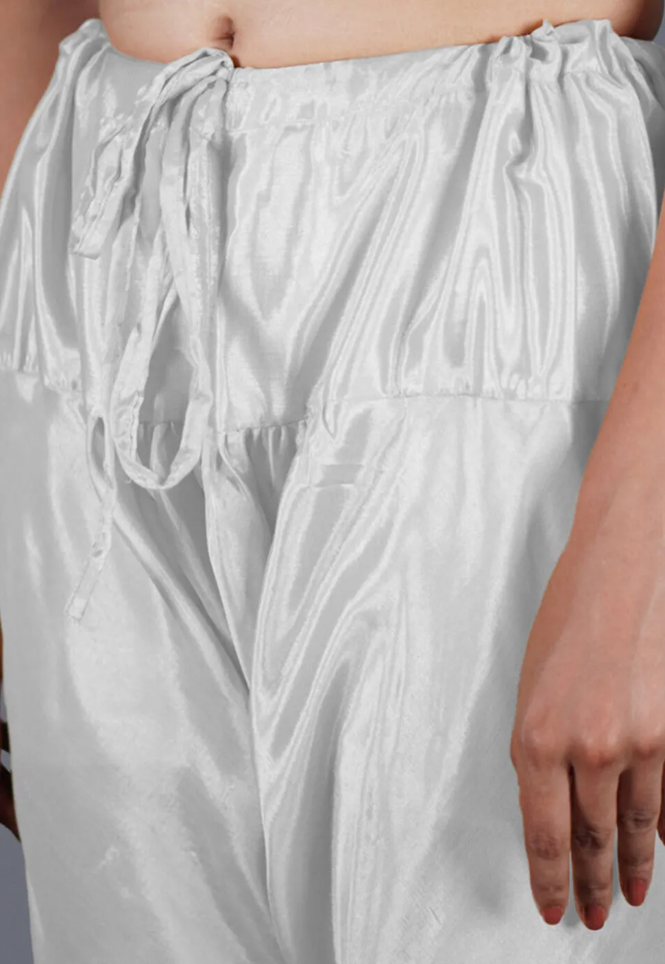 Solid Color Shantoon Churidar in White
