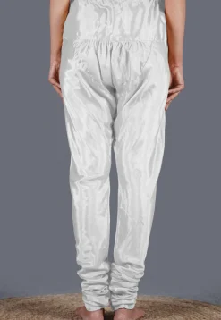 Solid Color Shantoon Churidar in White