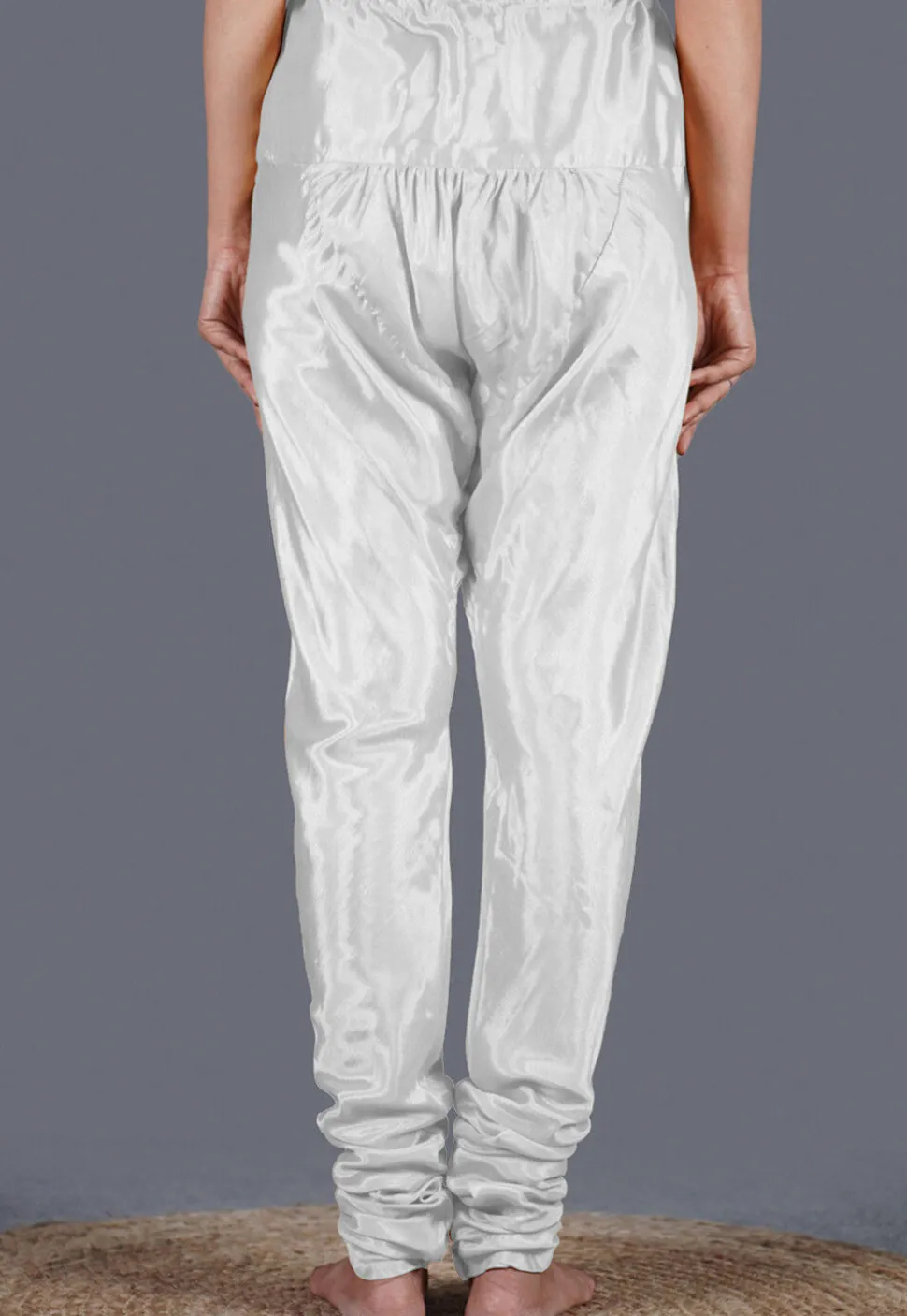 Solid Color Shantoon Churidar in White