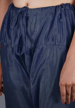 Solid Color Shantoon Churidar in Navy Blue