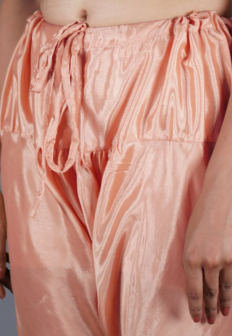 Solid Color Shantoon Churidar in Peach