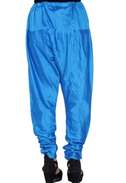 Solid Color Shantoon Churidar in Teal Blue