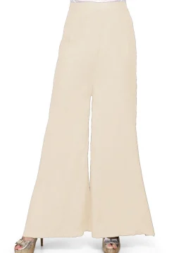 Solid Color Shantoon Palazzo in Off White