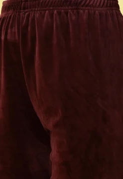 Solid Color Velvet Pant in Wine