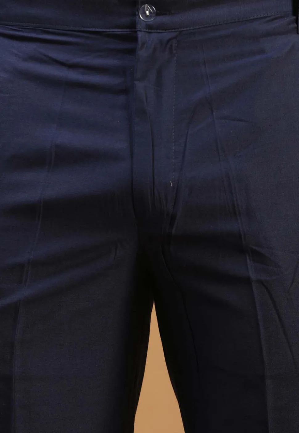 Solid Color Viscose Pant in Navy Blue