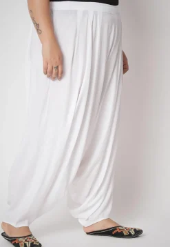 Solid Color Viscose Salwar in White