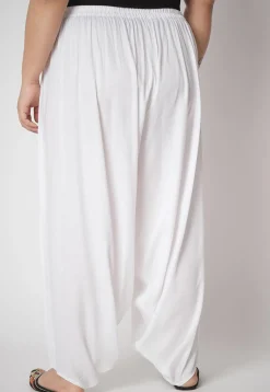 Solid Color Viscose Salwar in White