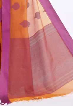 South Indian Sico Saree in Orange