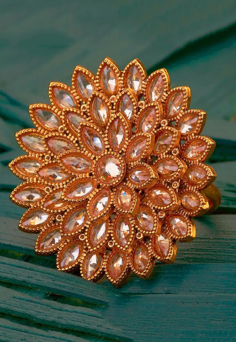 Stone Studded Adjustable Ring