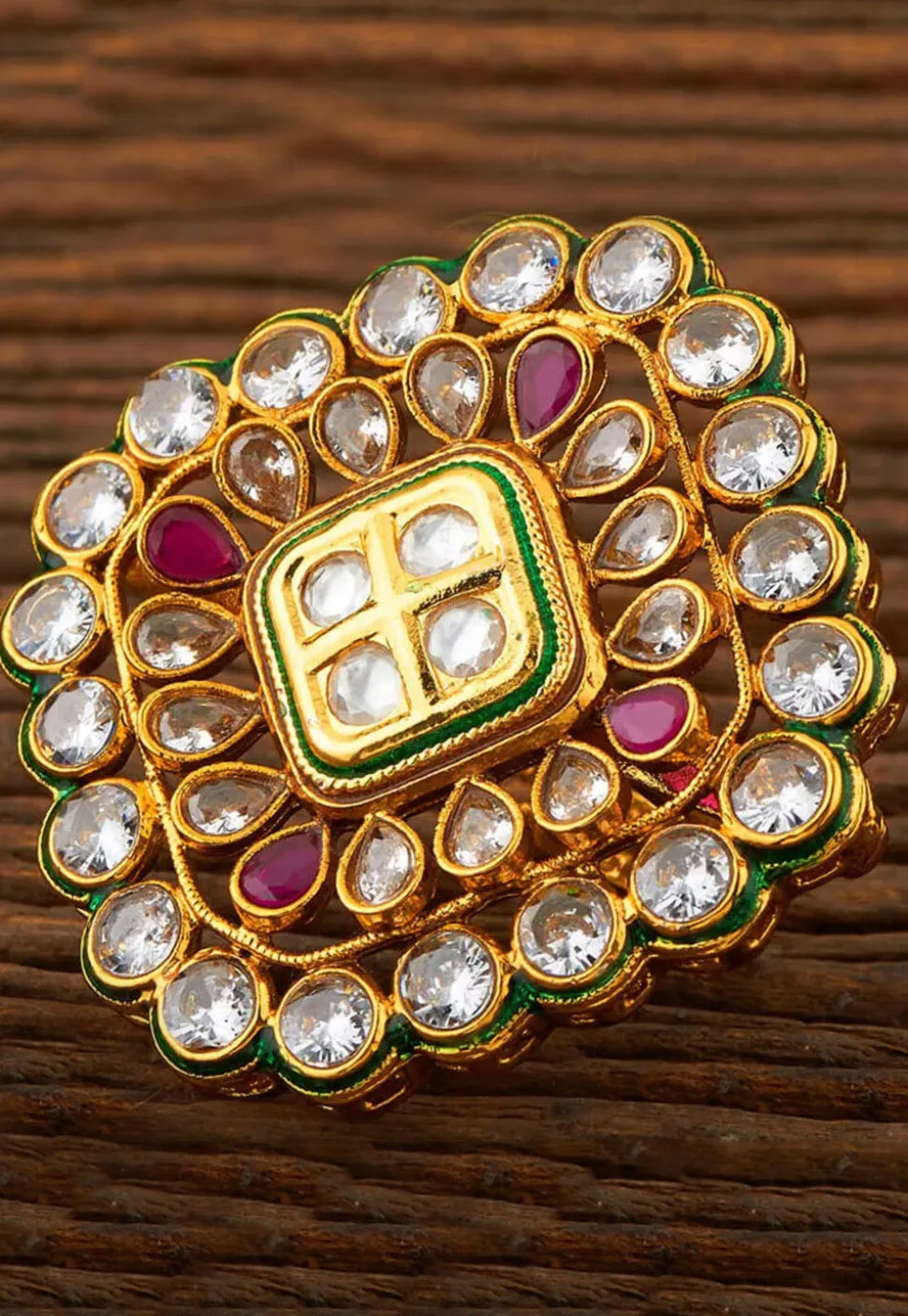Stone Studded Adjustable Ring