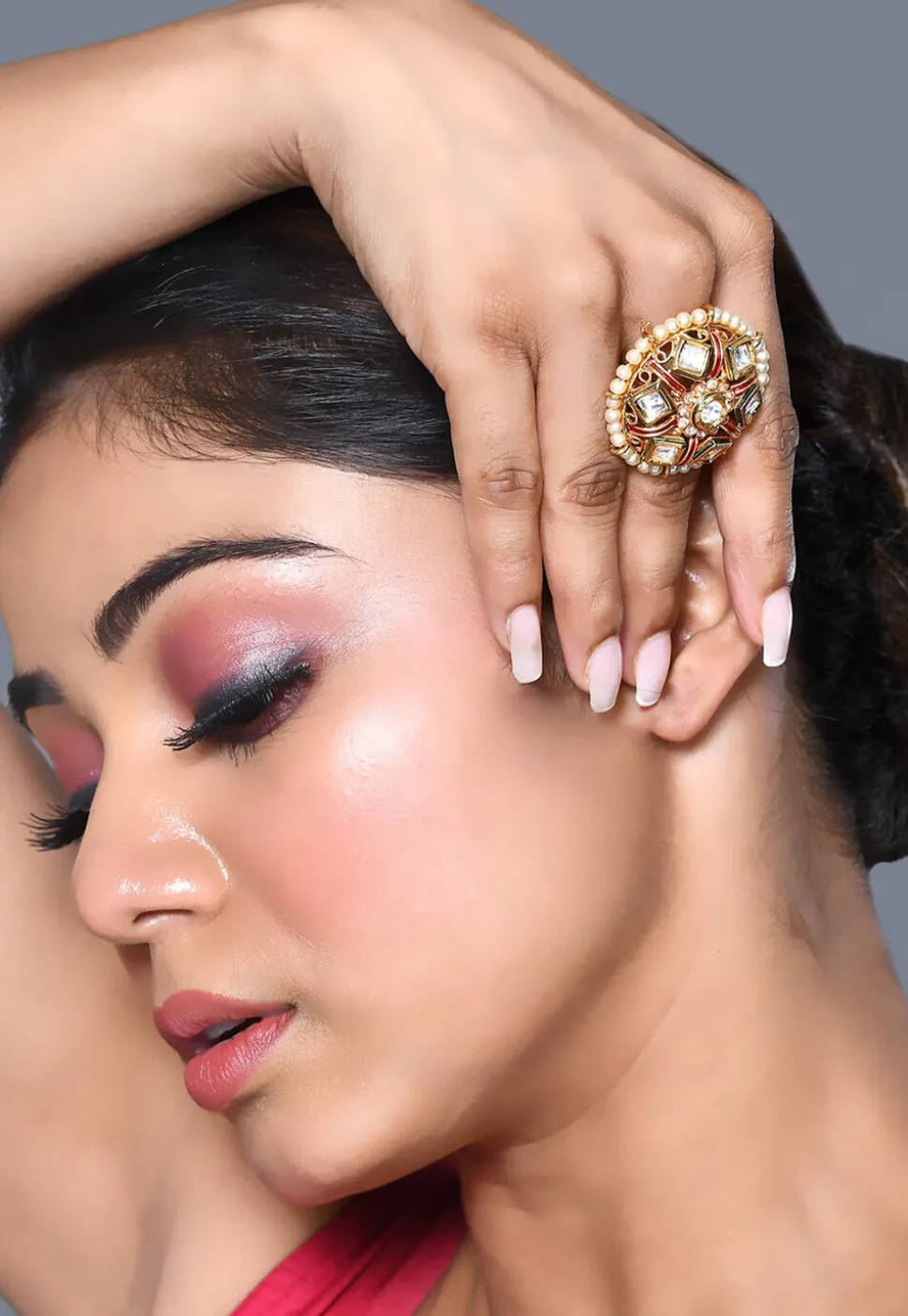 Stone Studded Adjustable Ring