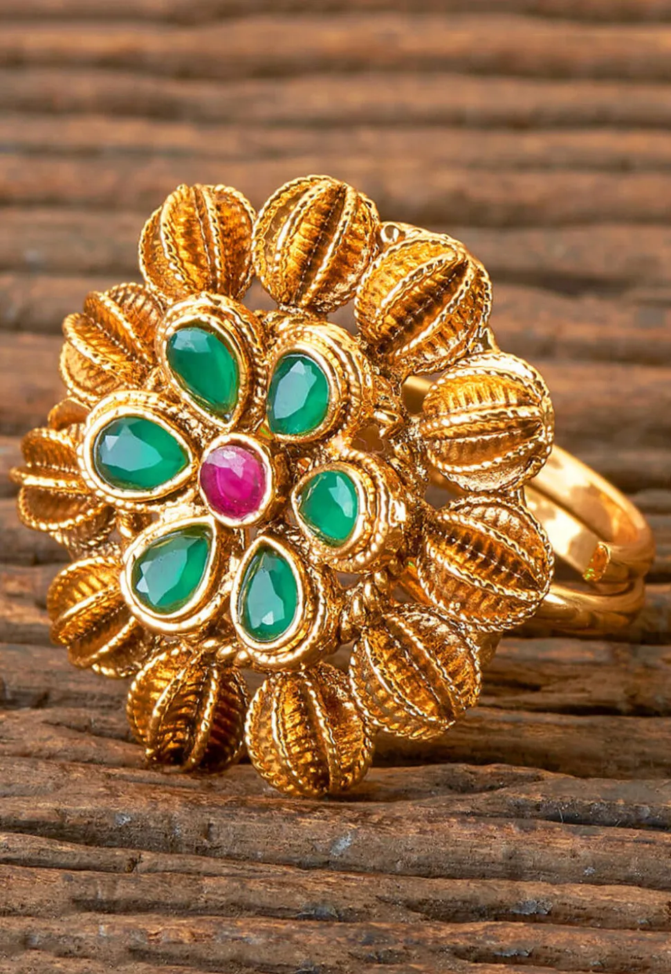 Stone Studded Adjustable Ring