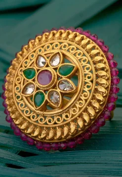 Stone Studded Adjustable Ring