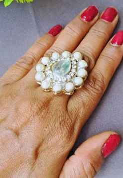 Stone Studded Adjustable Ring