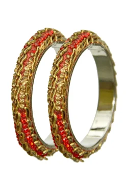 Stone Studded Bangle Pair