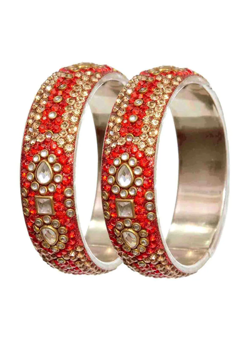 Stone Studded Bangle Pair