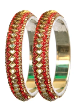 Stone Studded Bangle Pair