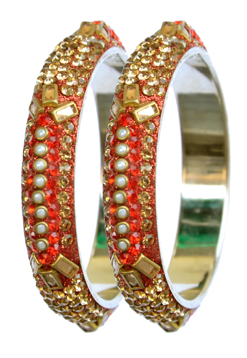 Stone Studded Bangle Pair