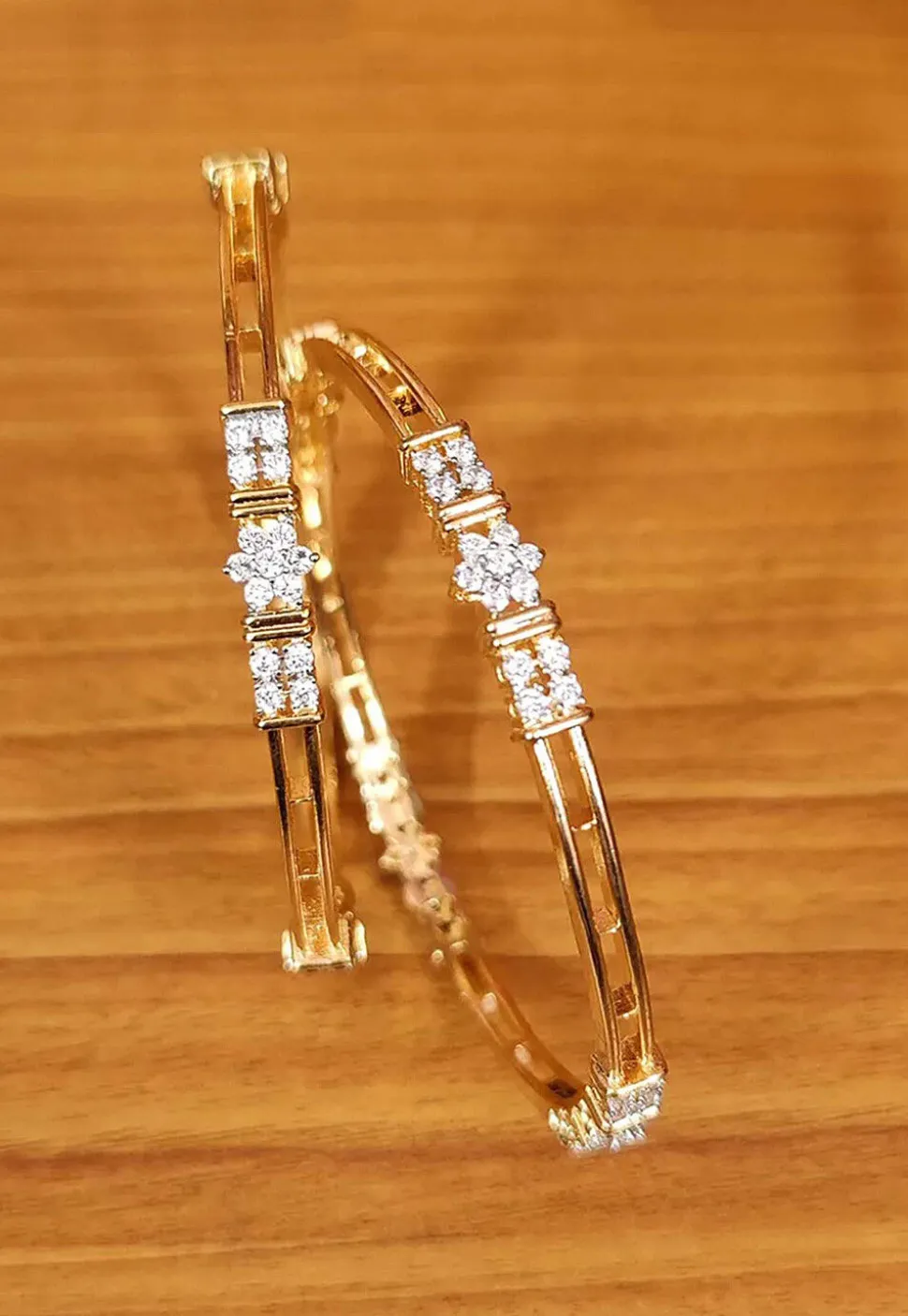 Stone Studded Bangle Pair