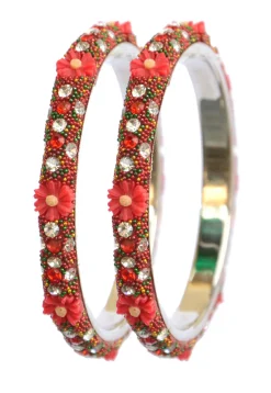 Stone Studded Bangle Pair