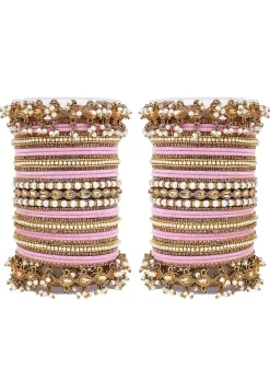 Stone Studded Bangle Set