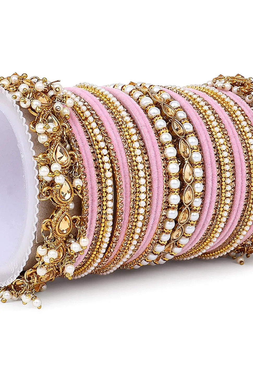 Stone Studded Bangle Set